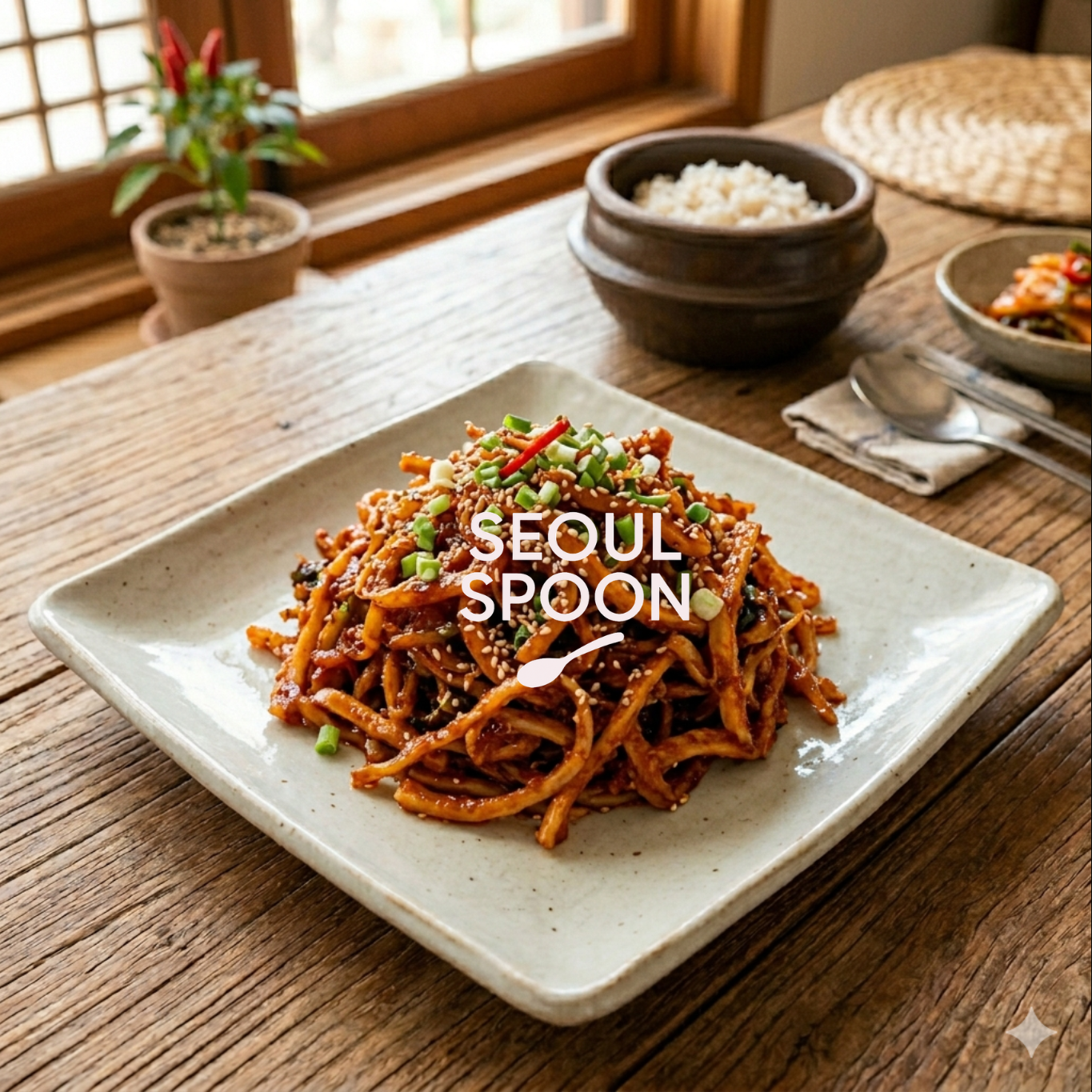 진미채 (Spicy Dried Squid Strips)