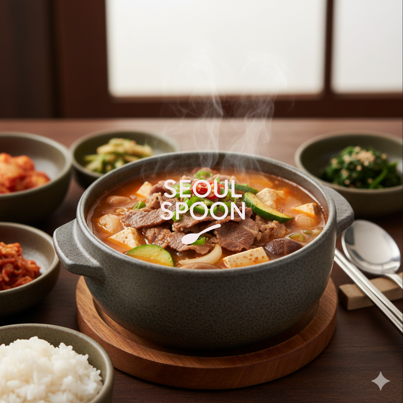 소고기 된장찌개 (Beef Soybean Paste Stew)